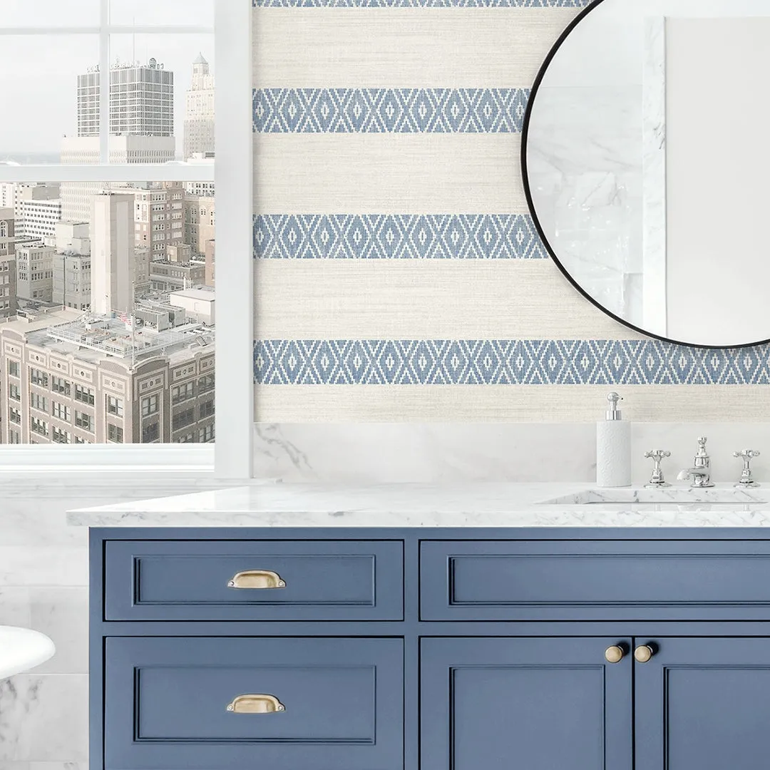 Alani Geo Stripe Coastal Haven Wallpaper