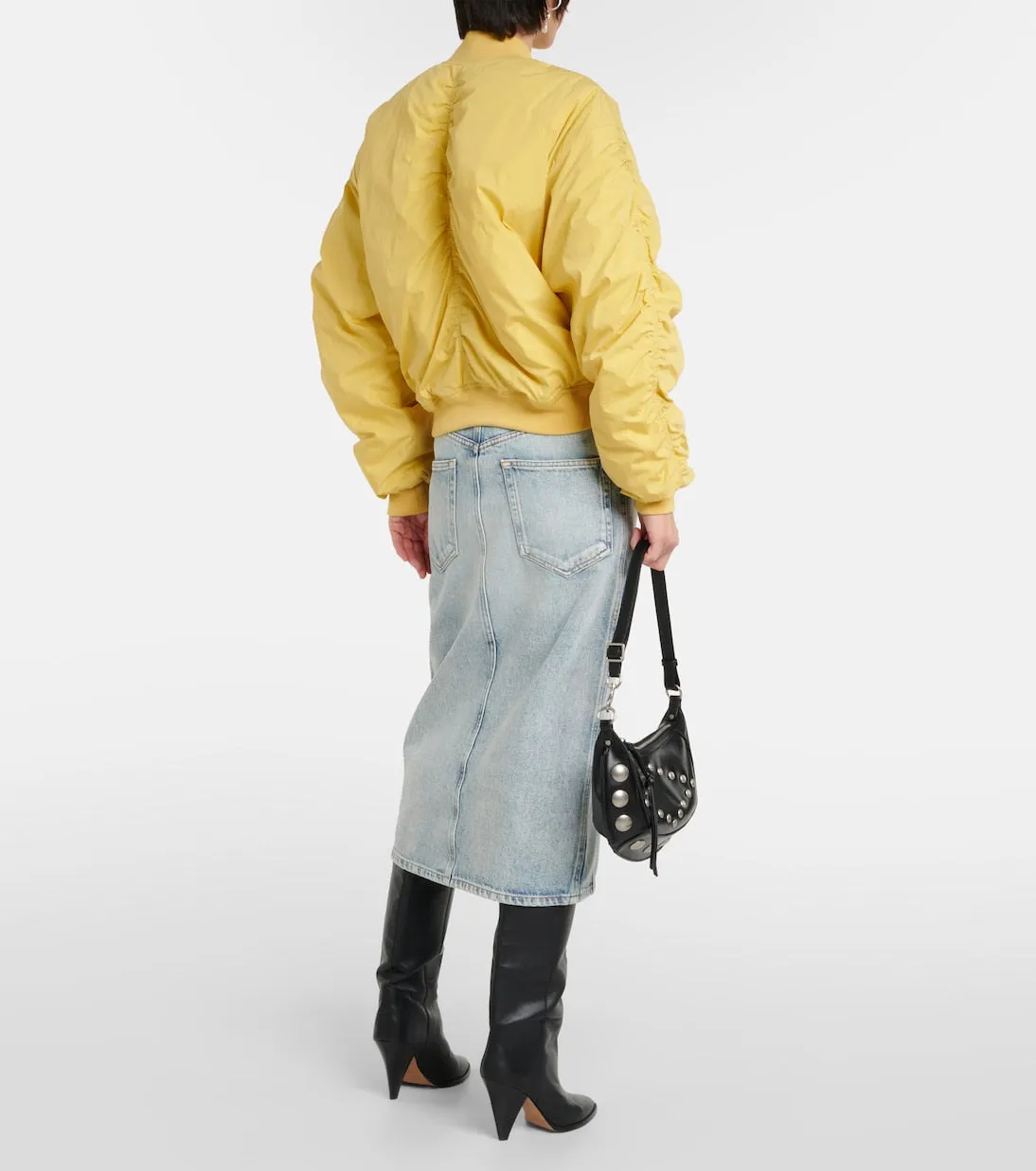 Bessime cotton blend Marant Etoile bomber, yellow