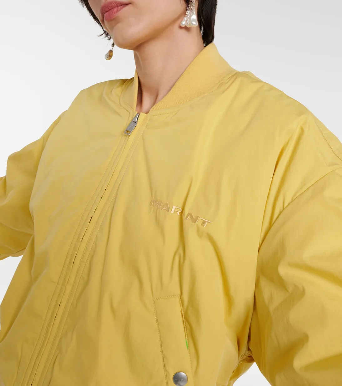 Bessime cotton blend Marant Etoile bomber, yellow