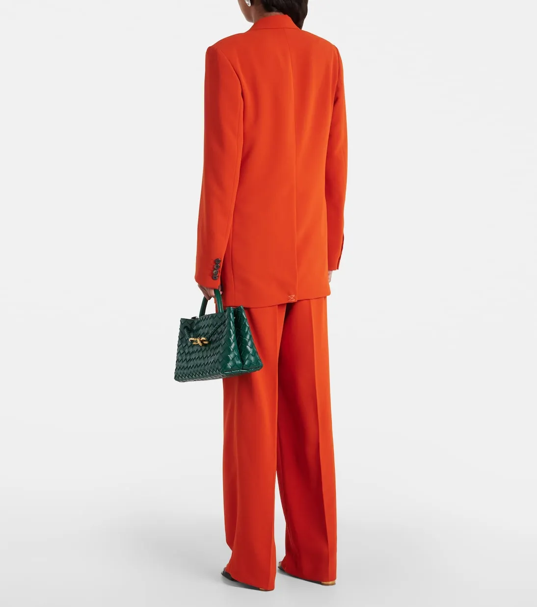 Dries Van Noten crepe jacket, orange