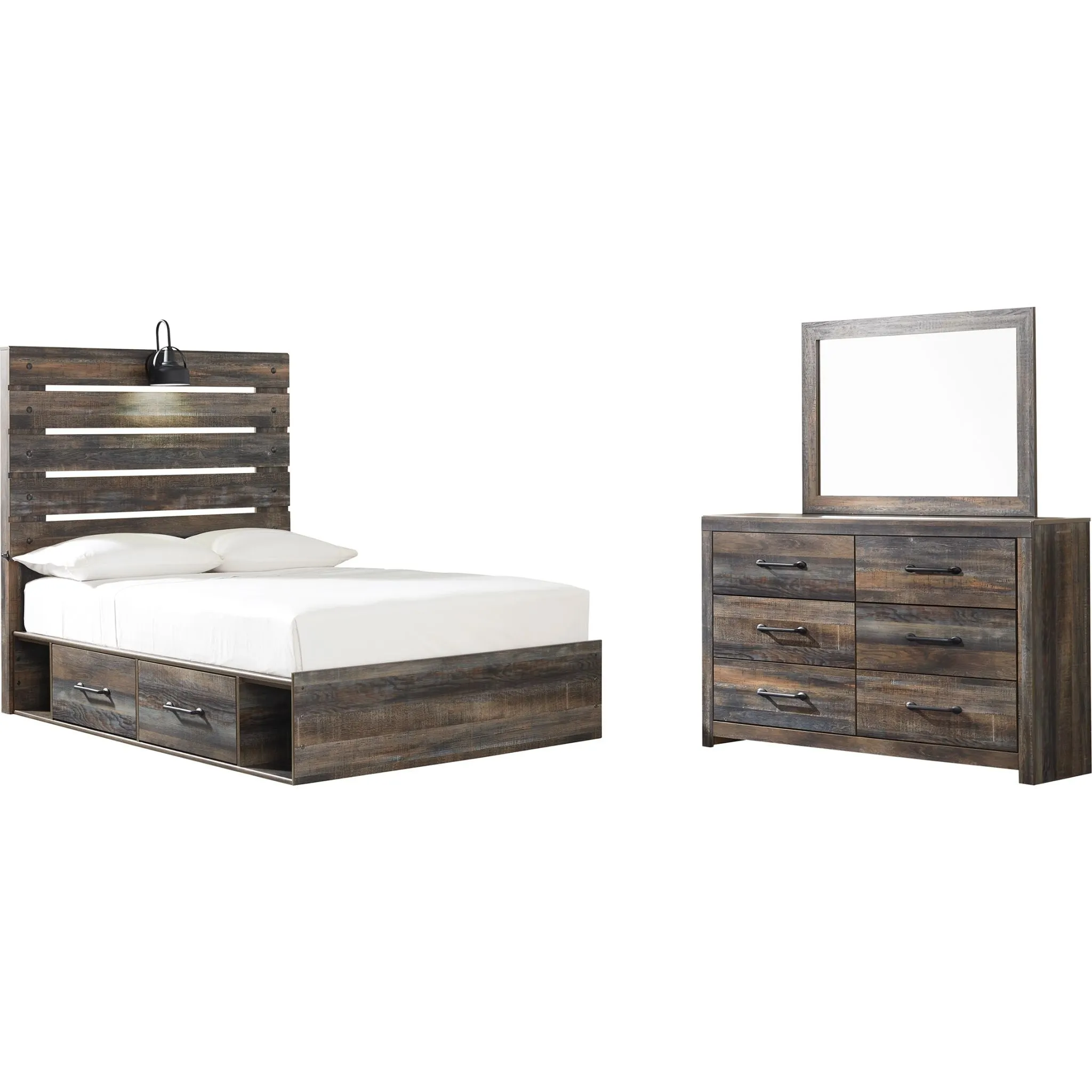Drystan 5 Piece Panel Bed with 4 Drawer Storage Bedroom