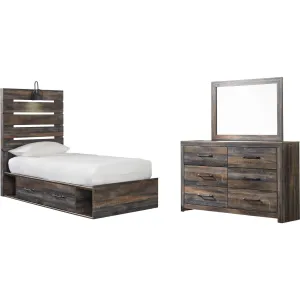 Drystan 5 Piece Panel Bed with 4 Drawer Storage Bedroom