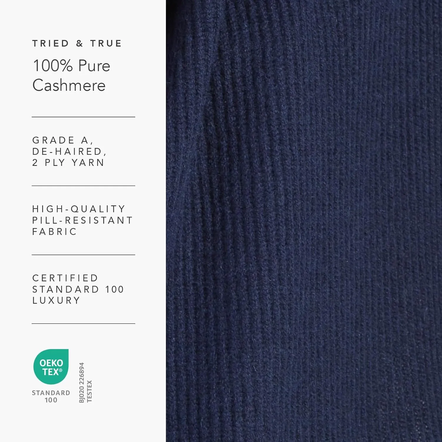 Fishers Finery Men's 100% Pure Cashmere Ribbed Cuffed Hat; Ultra Plush