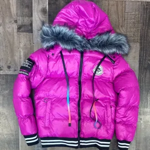 Hard Soda- patch bubble jacket (purple)