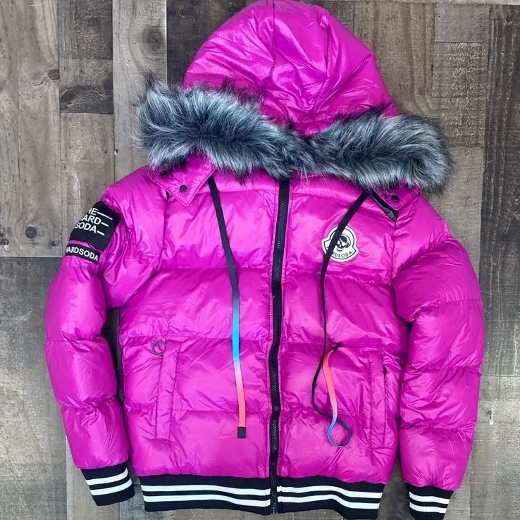 Hard Soda- patch bubble jacket (purple)