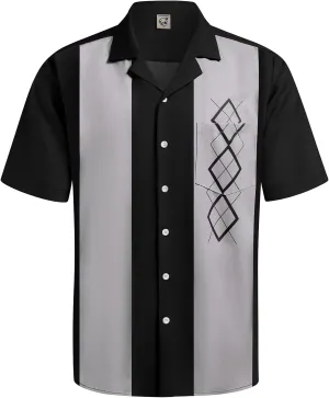 Hardaddy Men's Striped Polo Shirt Short Sleeve Casual Color Block Graphic Tee Collared Golf Shirts for Men
