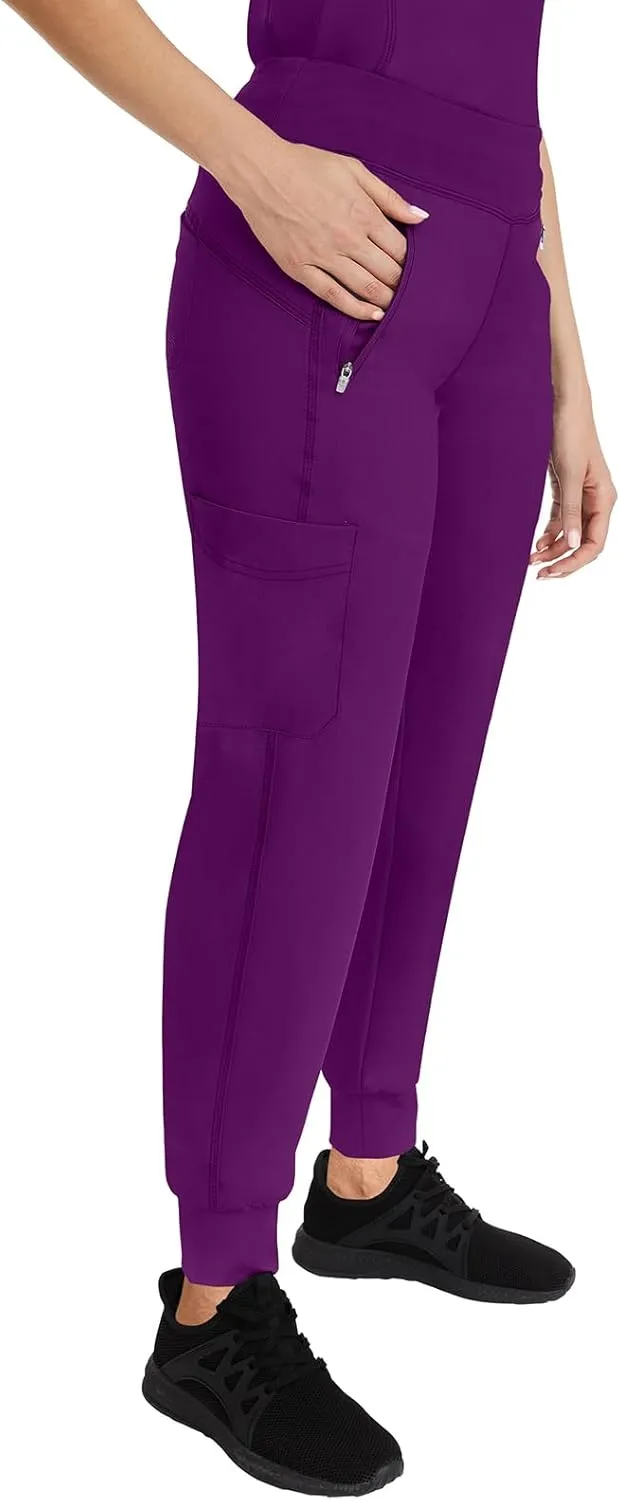Healing Hands Jogger Scrubs for Women 6 Pocket Tara Scrub Pant 9233 Purple Label