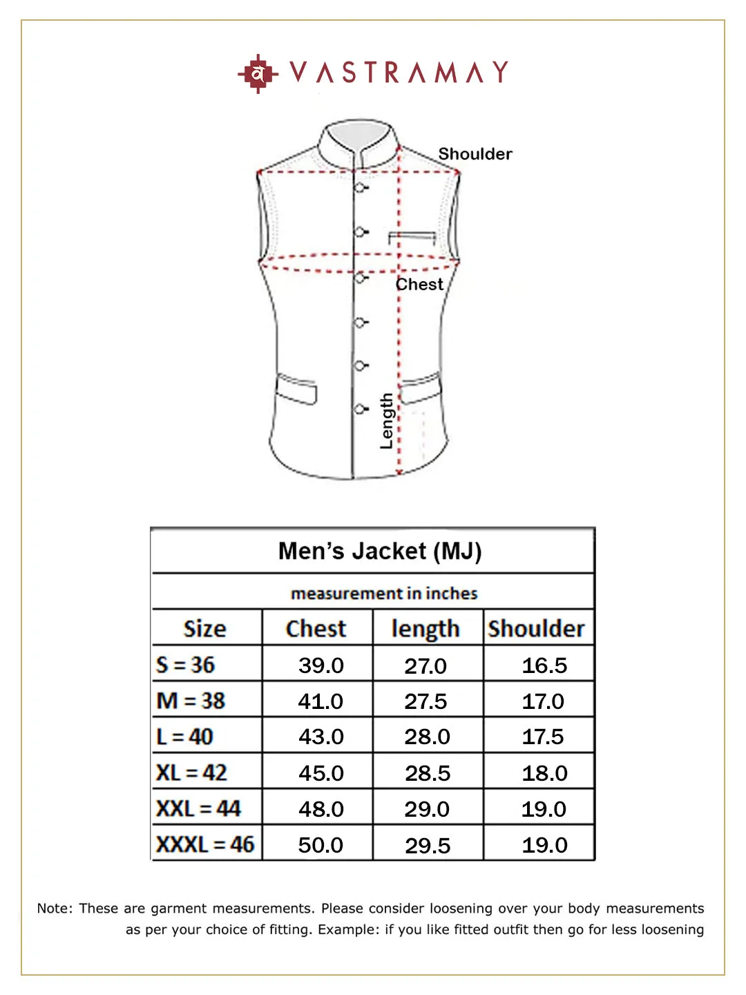 Jashvi Men's Orange Cotton Ethnic Jacket