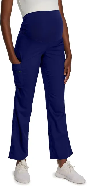 Landau ProFlex Tailored Fit Stretch 3-Pkt Maternity Scrub Pants for Women 2399 True Navy MED