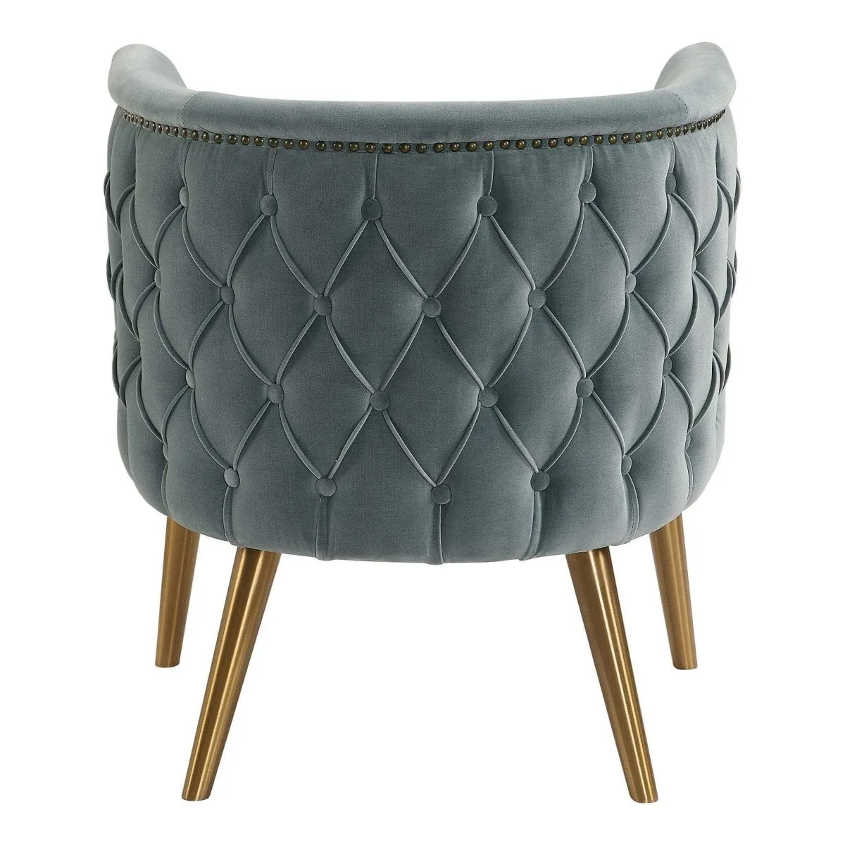 Luxurious Slate Blue Barrel Chair
