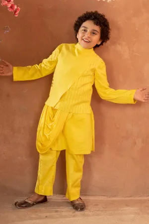 Meherzad -

Embroidered Organic Cotton Dobby

Yellow Nehru Jacket