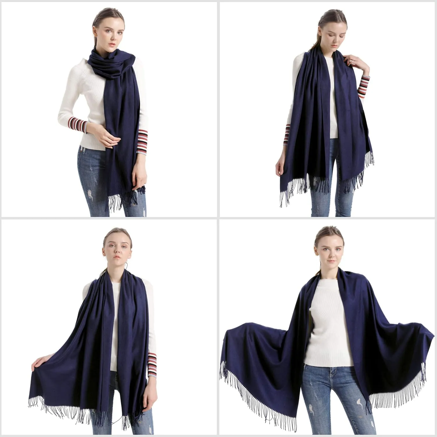 Pashmina Scarf and Shawl - Soft Women Pashminas Wrap for Wedding Evening Party (20 Colors)
